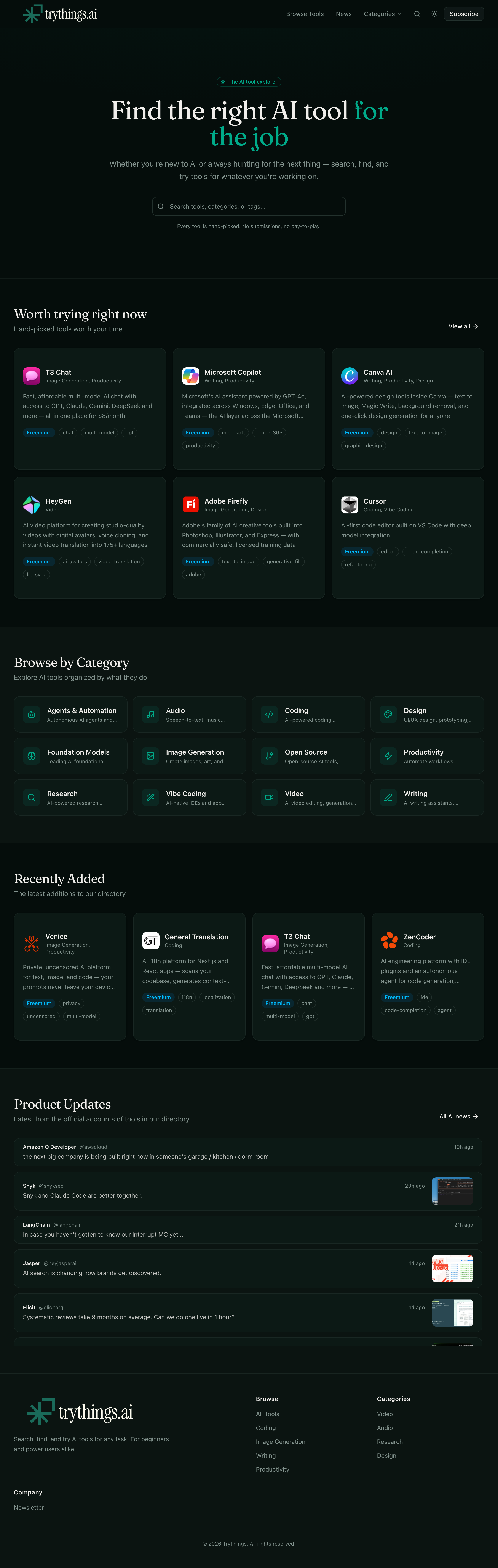 Find & try the best AI tools